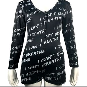 I Can't  Breathe pajama onesie